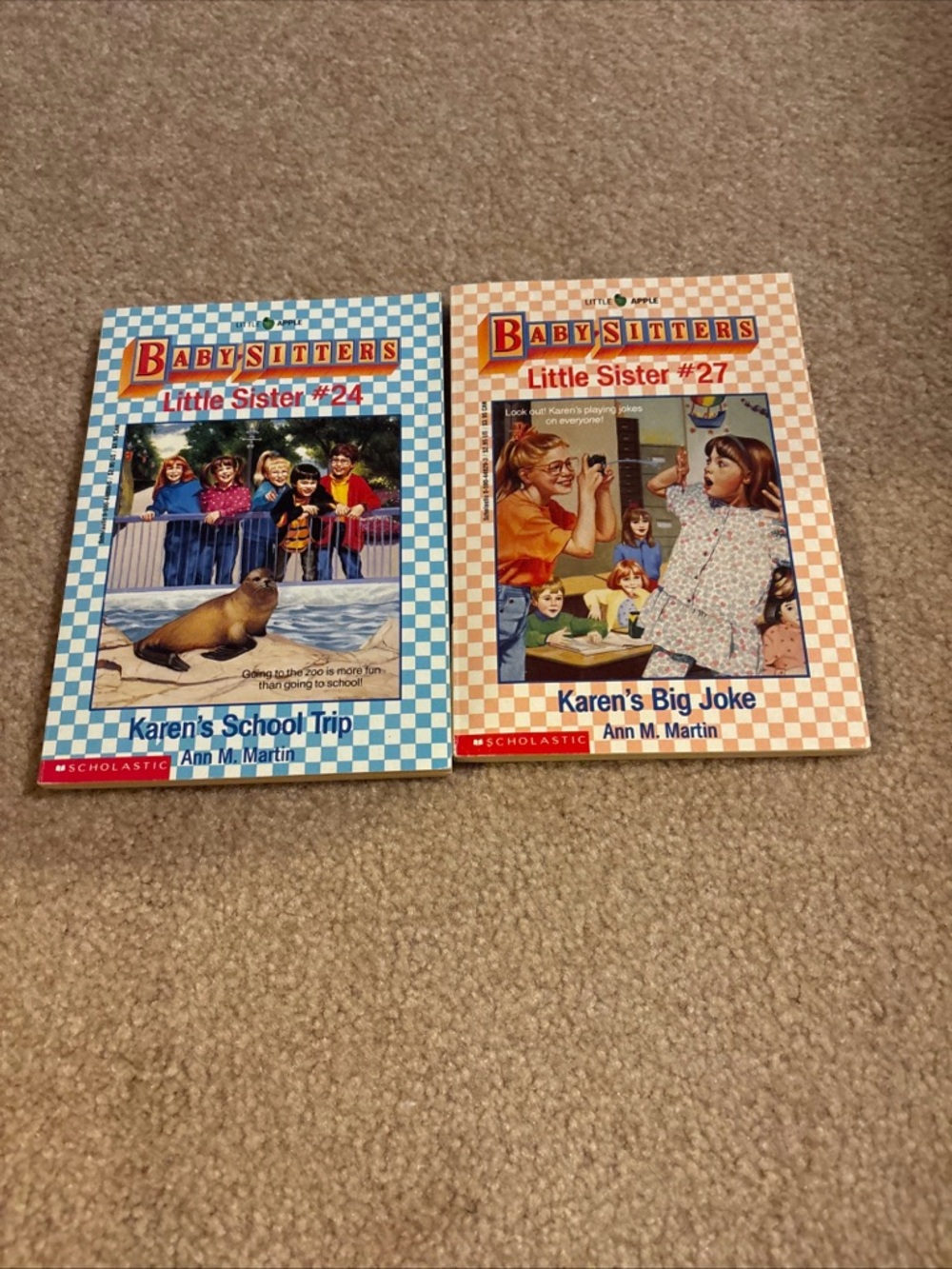 Scholastic Baby-Sitters Little Sister #24 - Blue Checkered Cover